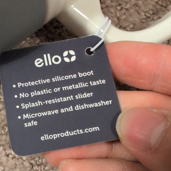 Ello White and Gray Ceramic Travel Mug 14 Oz NWT - Picture 4 of 9